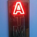 running vertical atm led signage